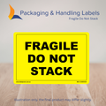 150mm x 100mm Fragile Do Not Stack Labels – 500 Per Roll (Multiple Colours)