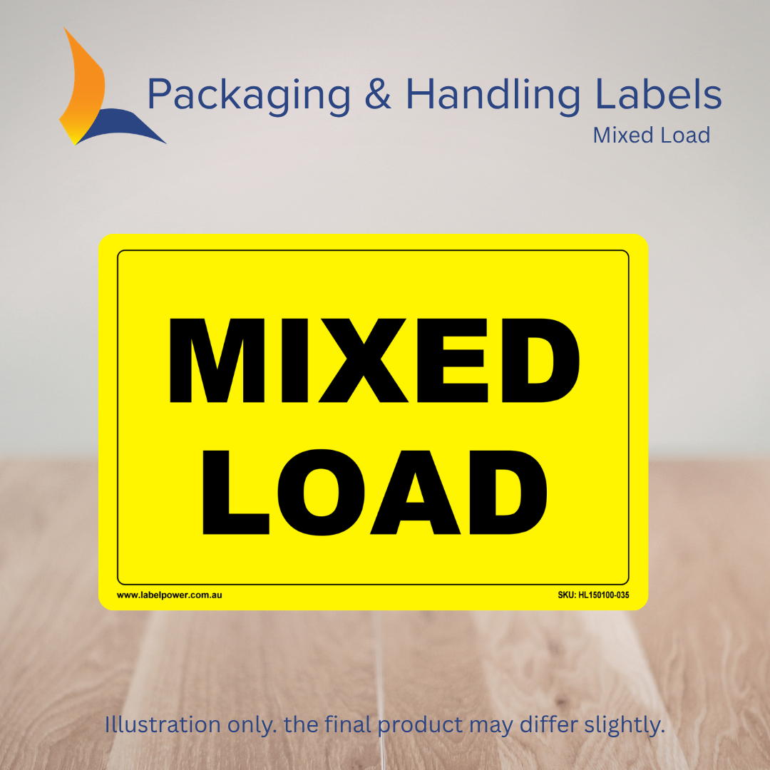 150mm x 100mm Mixed Load Labels – 500 Per Roll (Multiple Colours)