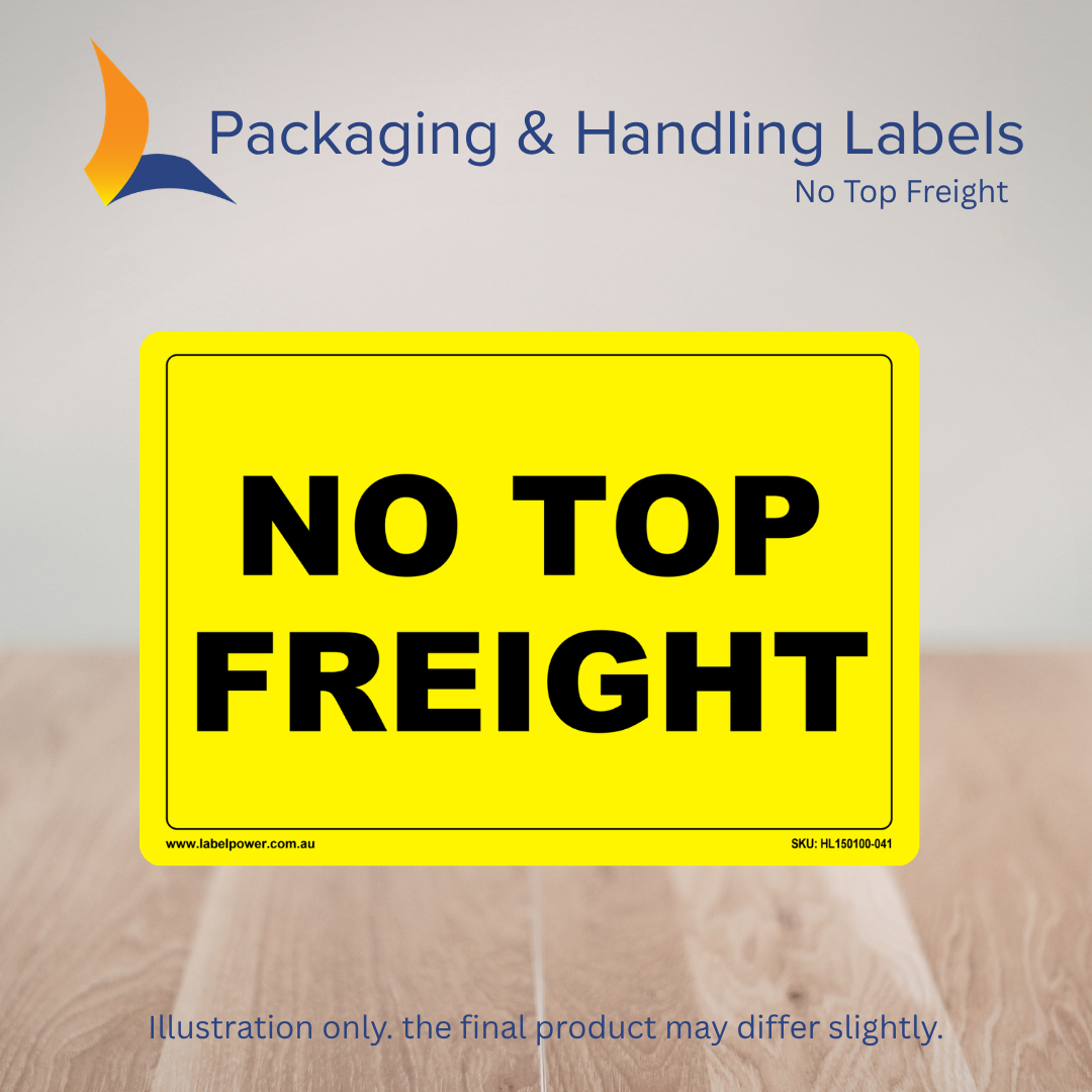 150mm x 100mm No Top Freight Labels – 500 Per Roll (Multiple Colours)