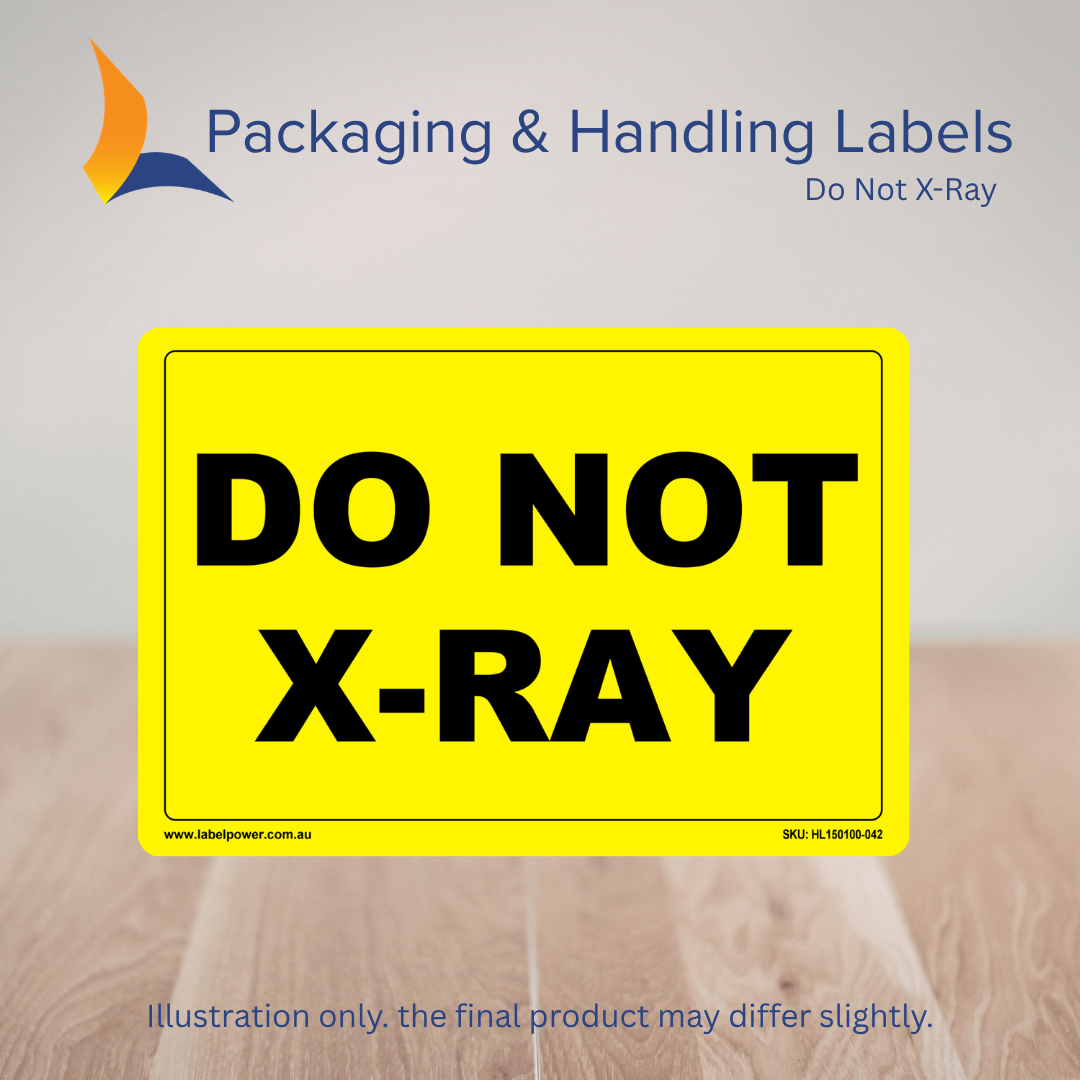 150mm x 100mm Do Not X-Ray Labels – 500 Per Roll (Multiple Colours)