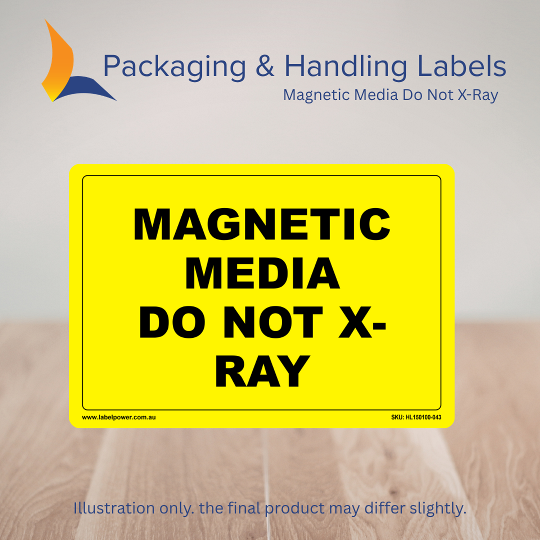150mm x 100mm Magnetic Media Do Not X-Ray Labels – 500 Per Roll (Multiple Colours)
