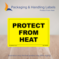 150mm x 100mm Protect From Heat Labels – 500 Per Roll (Multiple Colours)
