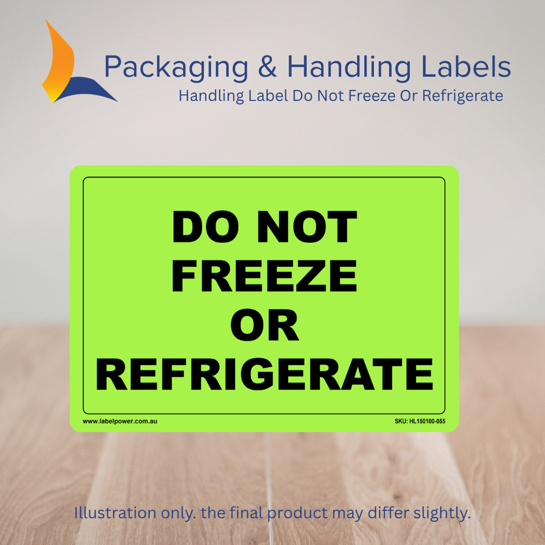 150mm x 100mm Do Not Freeze Or Refrigerate Labels – 500 Per Roll (Multiple Colours)