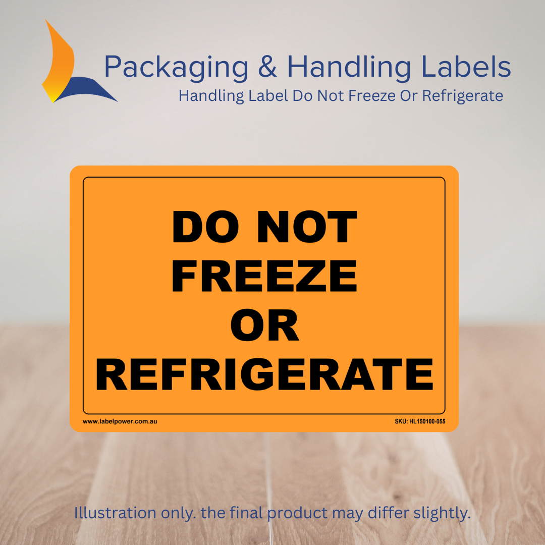 150mm x 100mm Do Not Freeze Or Refrigerate Labels – 500 Per Roll (Multiple Colours)