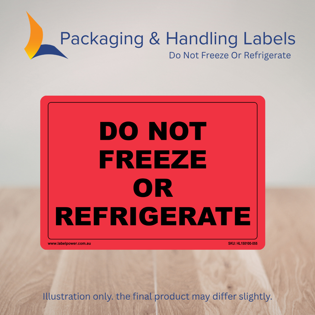 150mm x 100mm Do Not Freeze Or Refrigerate Labels – 500 Per Roll (Multiple Colours)