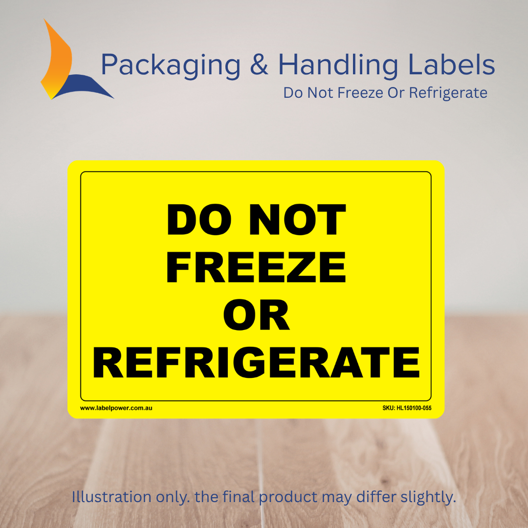 150mm x 100mm Do Not Freeze Or Refrigerate Labels – 500 Per Roll (Multiple Colours)