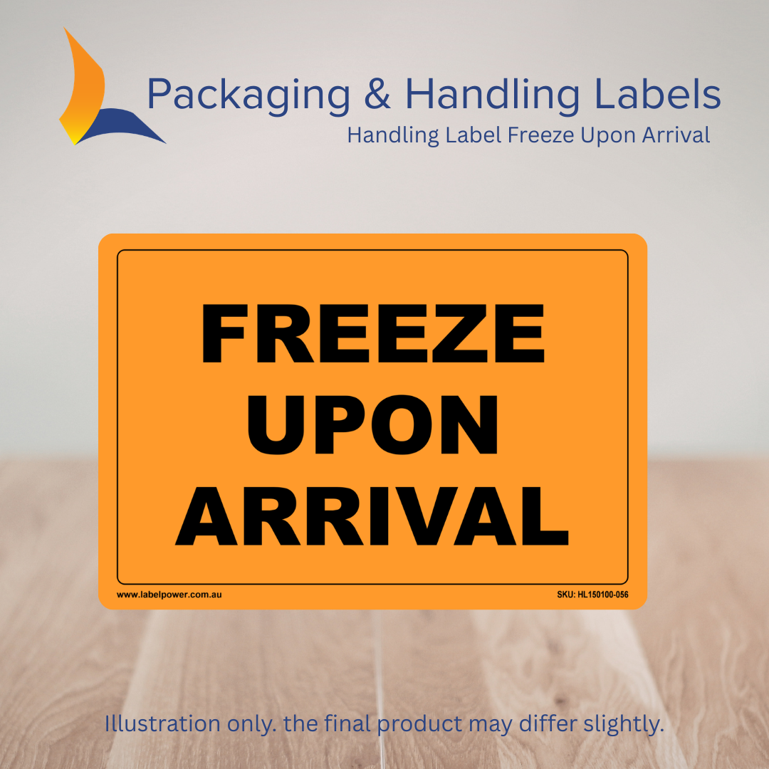 150mm x 100mm Freeze Upon Arrival Labels – 500 Per Roll (Multiple Colours)