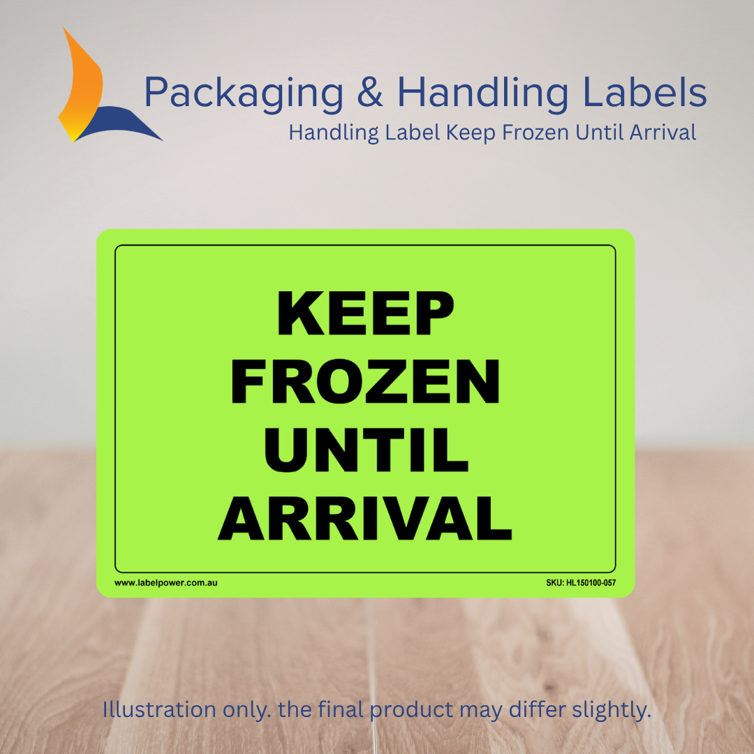150mm x 100mm Keep Frozen Until Arrival Labels – 500 Per Roll (Multiple Colours)