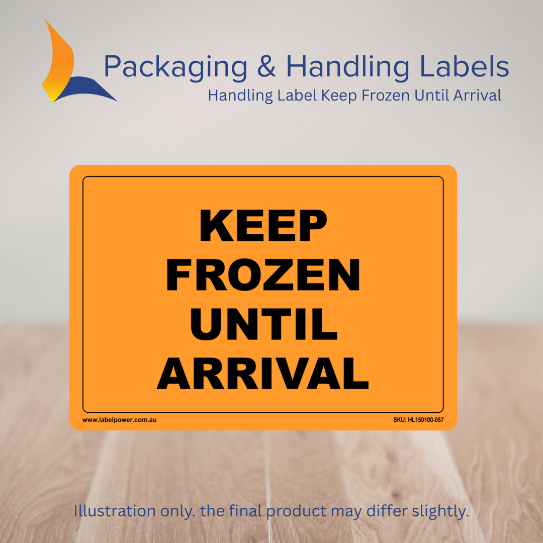 150mm x 100mm Keep Frozen Until Arrival Labels – 500 Per Roll (Multiple Colours)