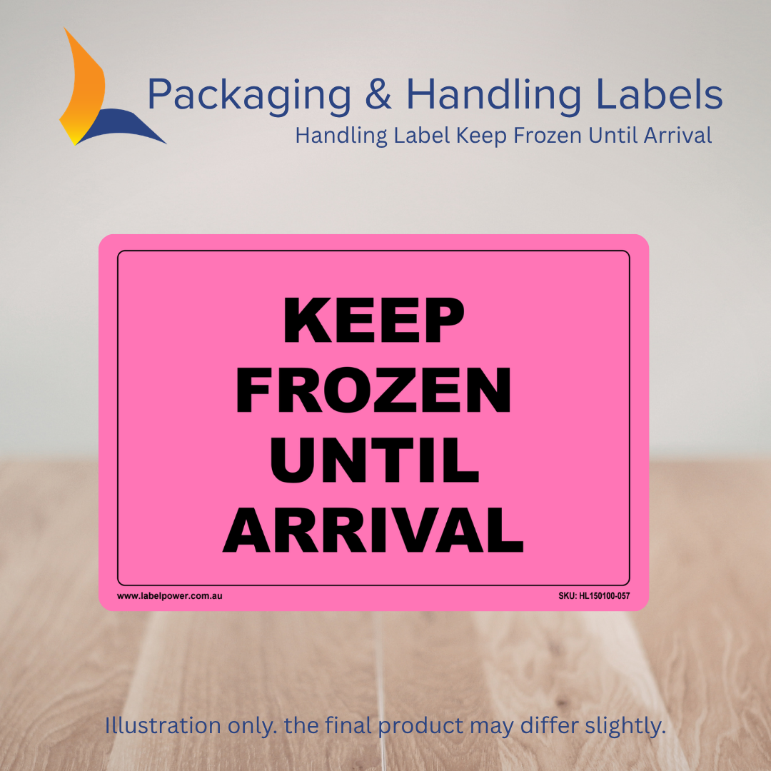 150mm x 100mm Keep Frozen Until Arrival Labels – 500 Per Roll (Multiple Colours)