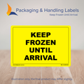 150mm x 100mm Keep Frozen Until Arrival Labels – 500 Per Roll (Multiple Colours)