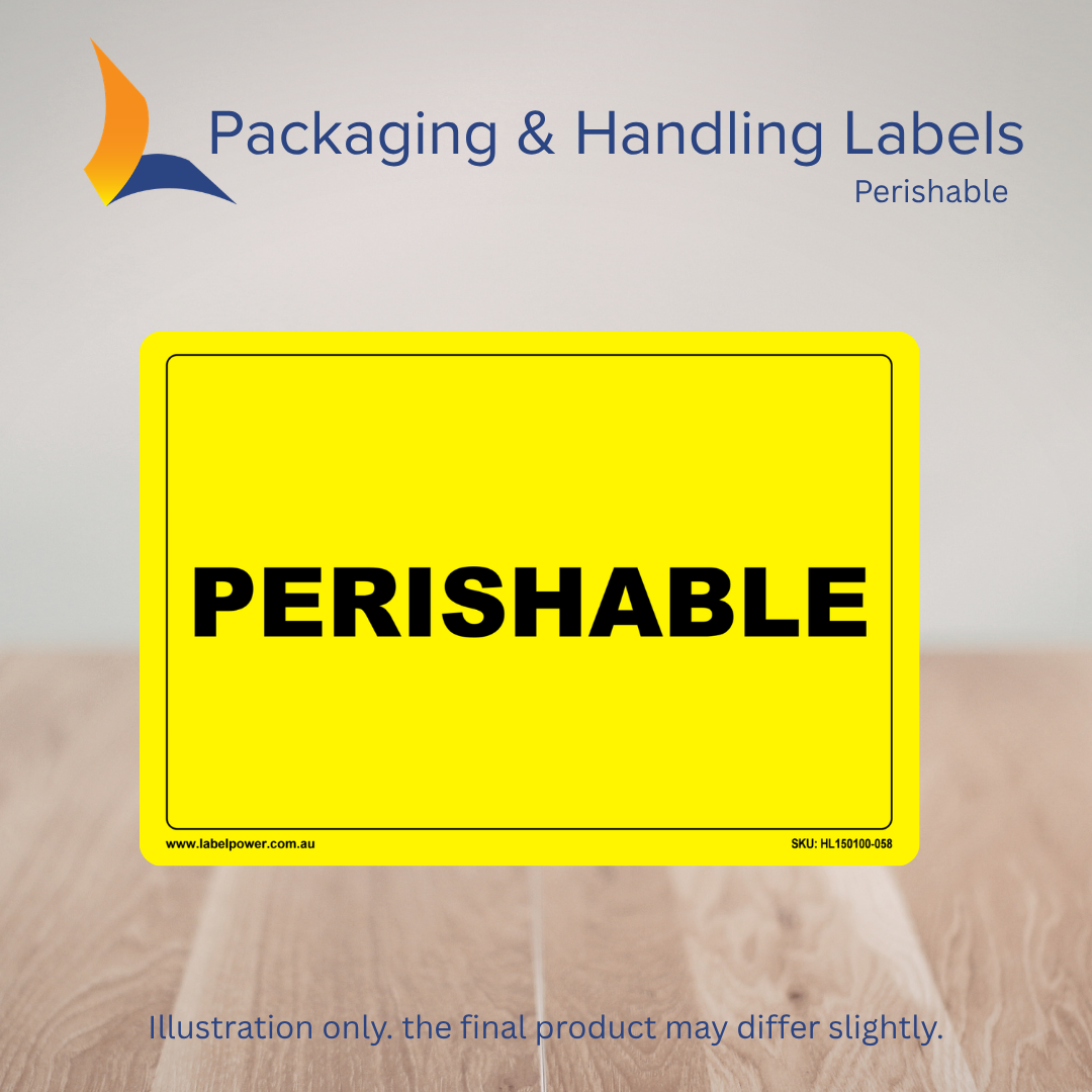 150mm x 100mm Perishable Labels – 500 Per Roll (Multiple Colours)