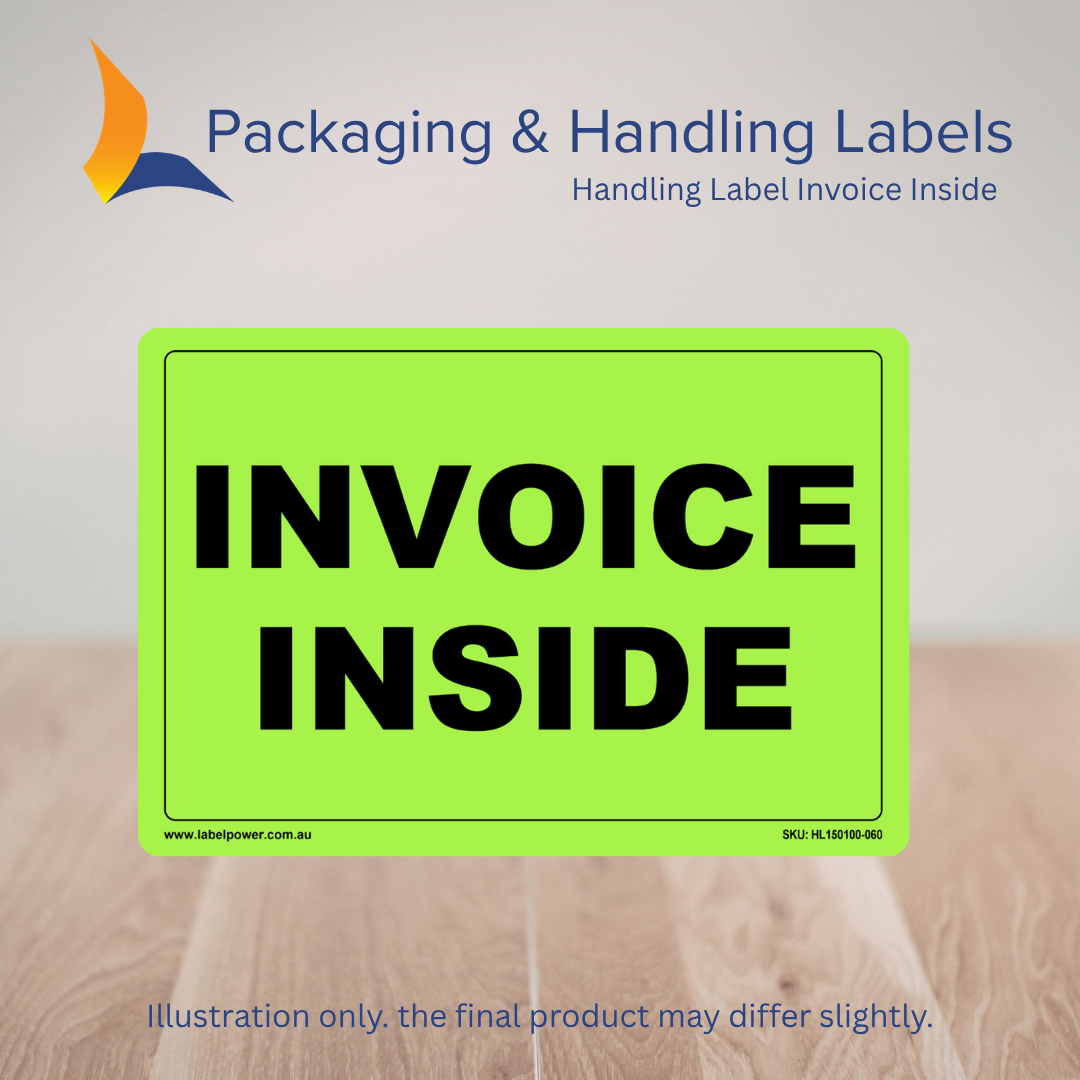 150mm x 100mm Invoice Inside Labels – 500 Per Roll (Multiple Colours)