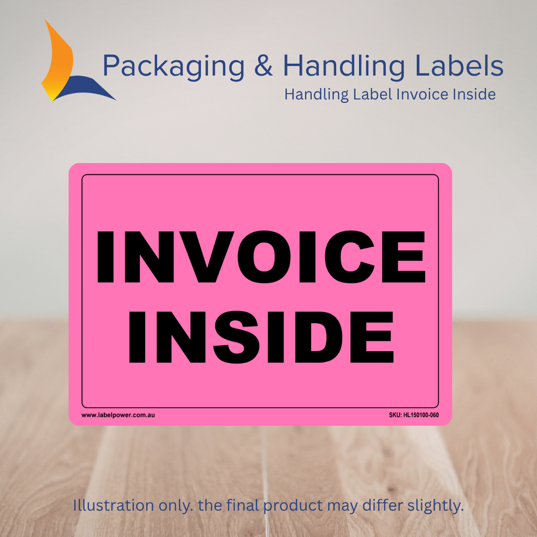 150mm x 100mm Invoice Inside Labels – 500 Per Roll (Multiple Colours)