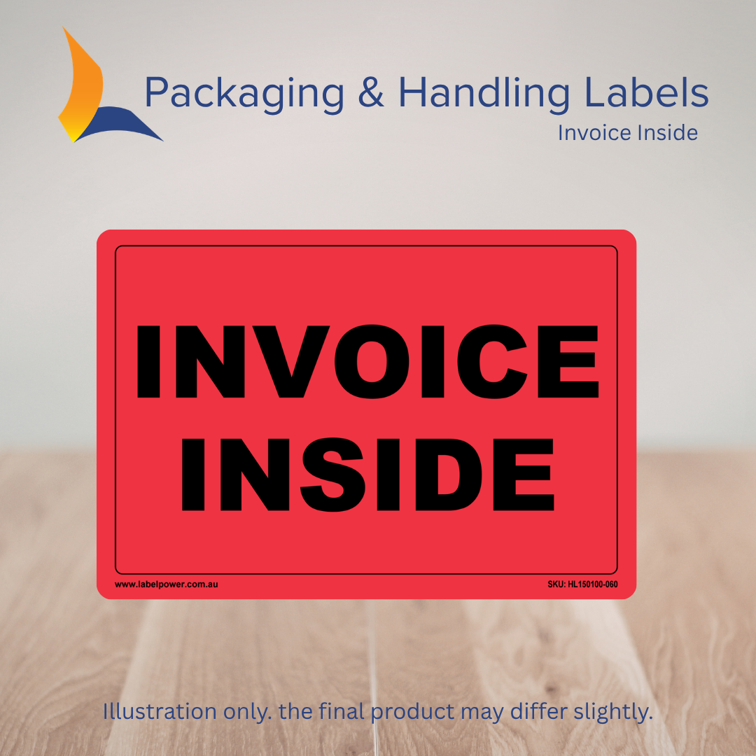 150mm x 100mm Invoice Inside Labels – 500 Per Roll (Multiple Colours)