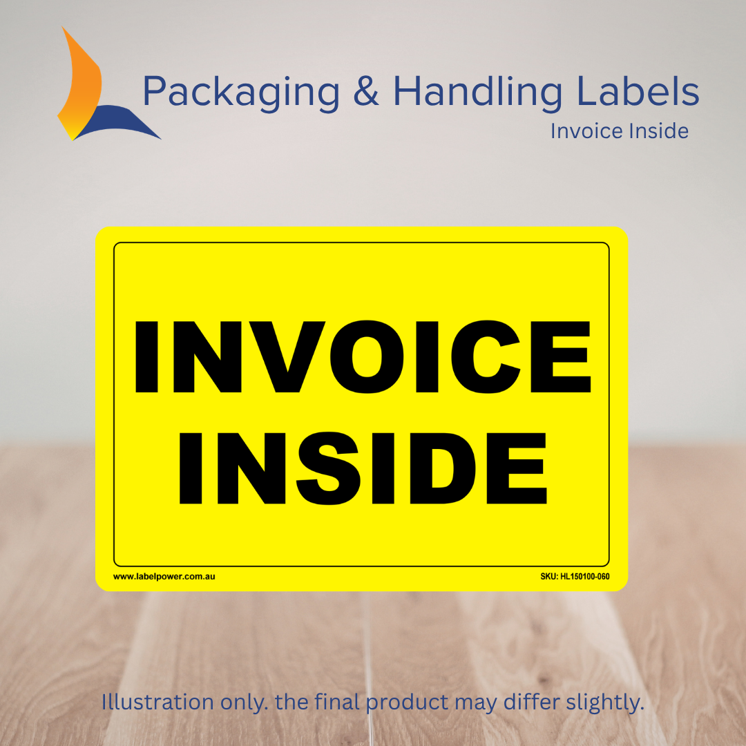 150mm x 100mm Invoice Inside Labels – 500 Per Roll (Multiple Colours)