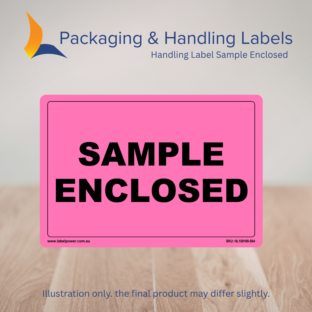 150mm x 100mm Sample Enclosed Labels – 500 Per Roll (Multiple Colours)