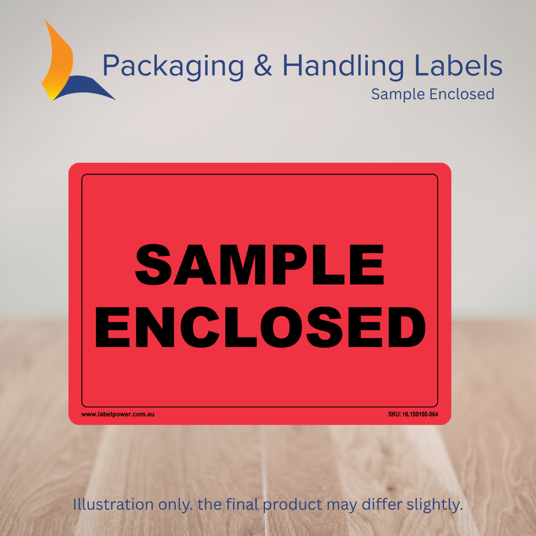 150mm x 100mm Sample Enclosed Labels – 500 Per Roll (Multiple Colours)