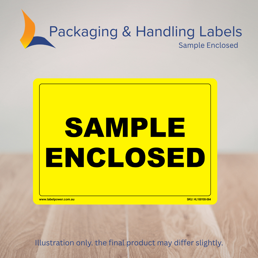 150mm x 100mm Sample Enclosed Labels – 500 Per Roll (Multiple Colours)