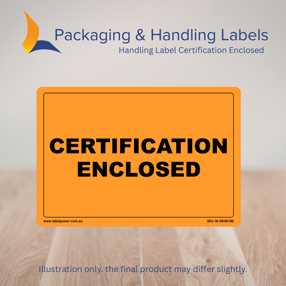 150mm x 100mm Certification Enclosed Labels – 500 Per Roll (Multiple Colours)