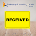 150mm x 100mm Received Labels – 500 Per Roll (Multiple Colours)