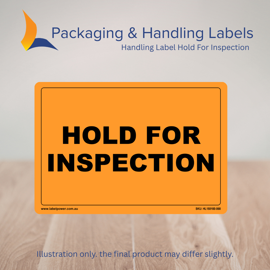 150mm x 100mm Hold For Inspection Labels – 500 Per Roll (Multiple Colours)