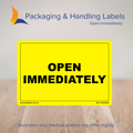 150mm x 100mm Open Immediately Labels – 500 Per Roll (Multiple Colours)