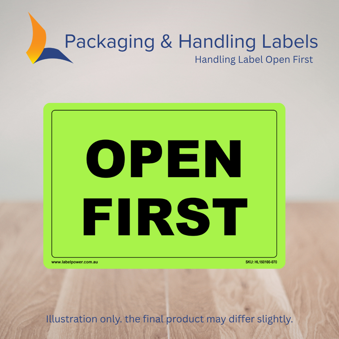 150mm x 100mm Open First Labels – 500 Per Roll (Multiple Colours)