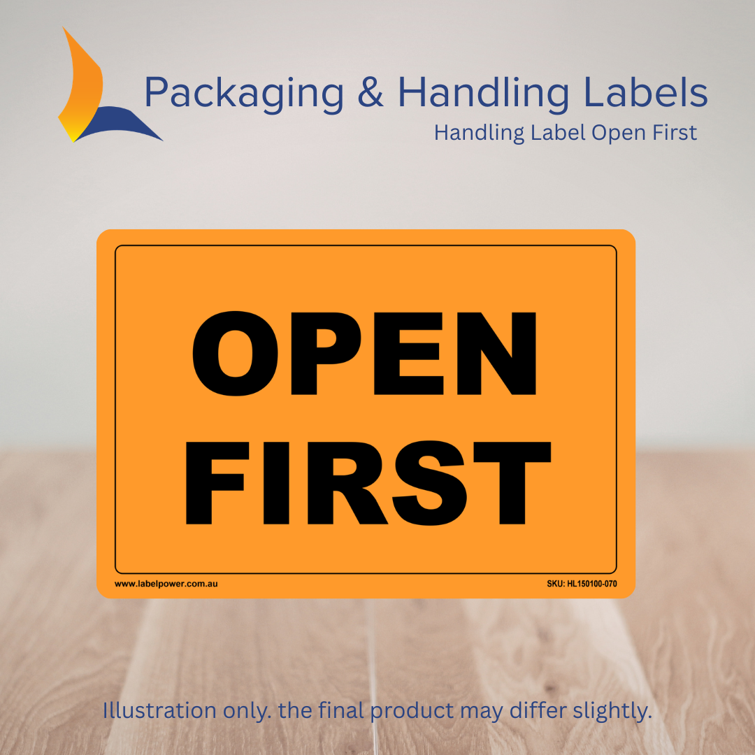 150mm x 100mm Open First Labels – 500 Per Roll (Multiple Colours)
