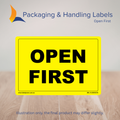 150mm x 100mm Open First Labels – 500 Per Roll (Multiple Colours)