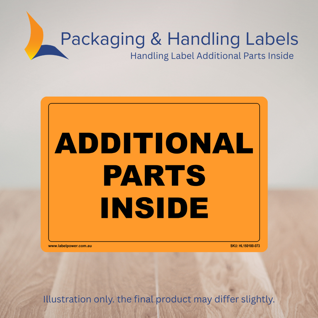 150mm x 100mm Additional Parts Inside Labels – 500 Per Roll (Multiple Colours)