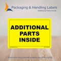 150mm x 100mm Additional Parts Inside Labels – 500 Per Roll (Multiple Colours)