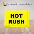 150mm x 100mm Hot Rush Labels – 500 Per Roll (Multiple Colours)