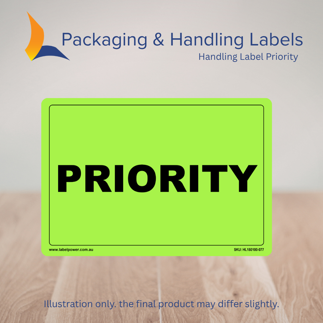 150mm x 100mm Priority Labels – 500 Per Roll (Multiple Colours)