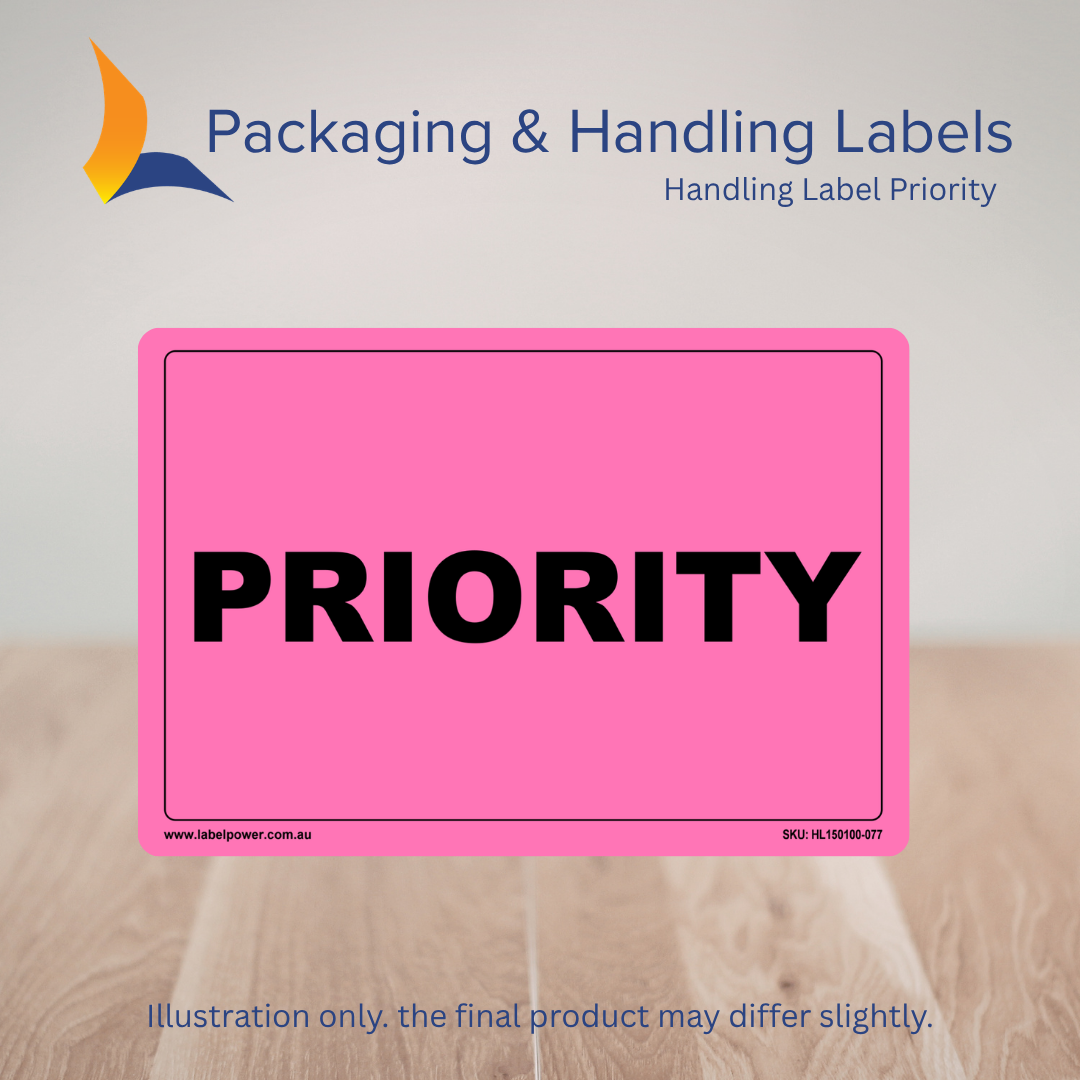 150mm x 100mm Priority Labels – 500 Per Roll (Multiple Colours)