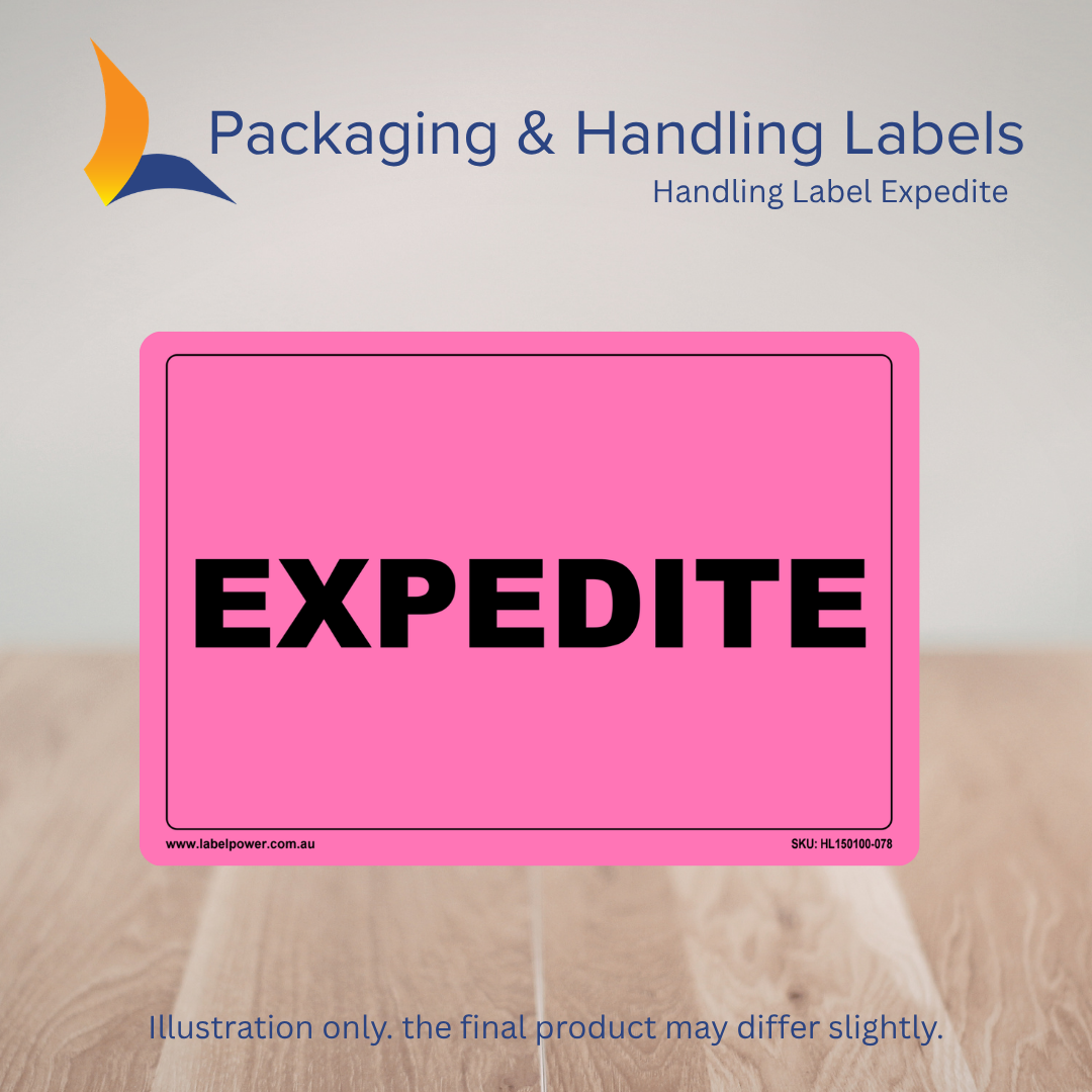 150mm x 100mm Expedite Labels – 500 Per Roll (Multiple Colours)
