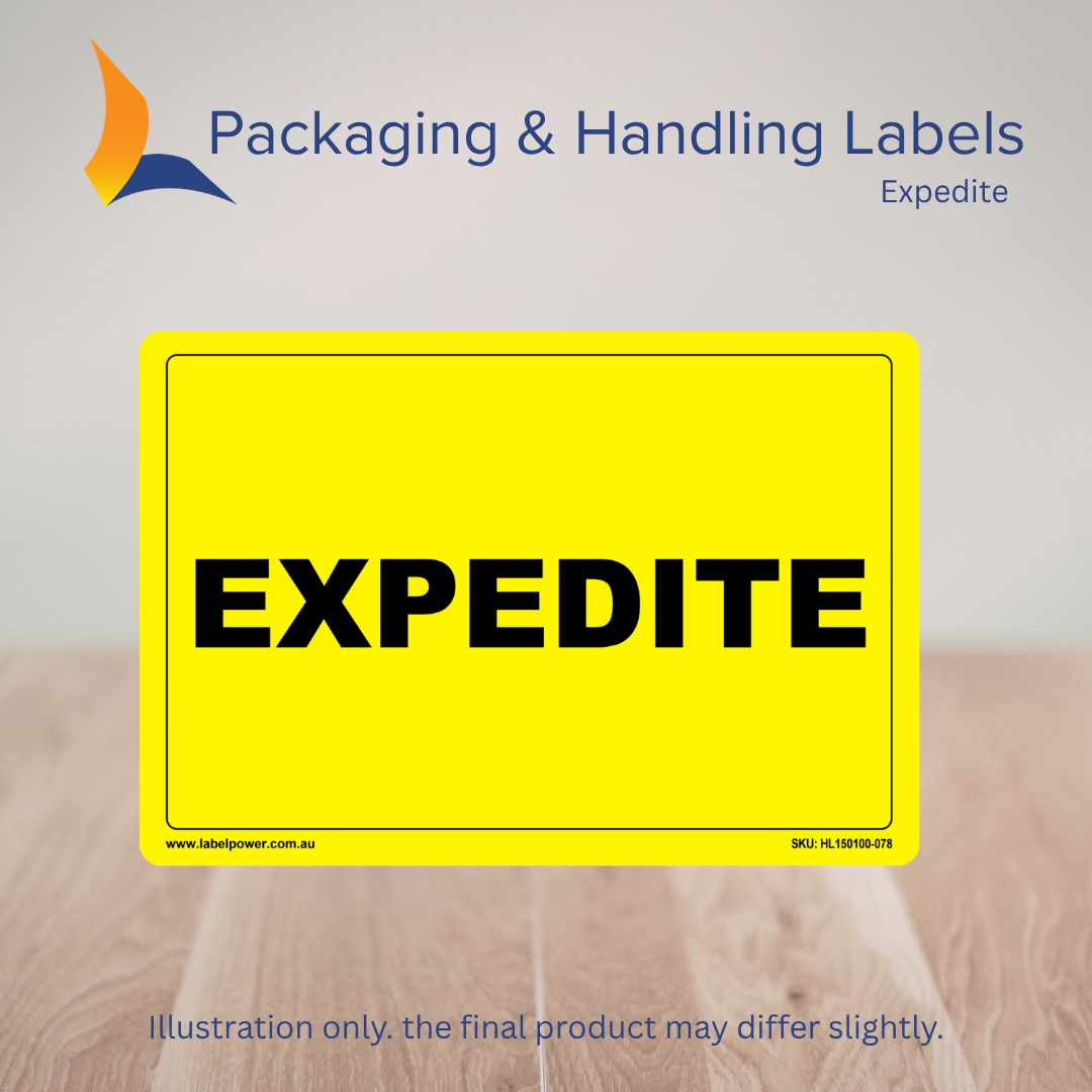 150mm x 100mm Expedite Labels – 500 Per Roll (Multiple Colours)