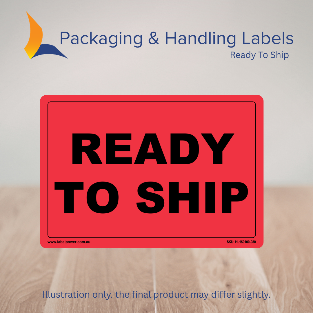 150mm x 100mm Ready To Ship Labels – 500 Per Roll (Multiple Colours)