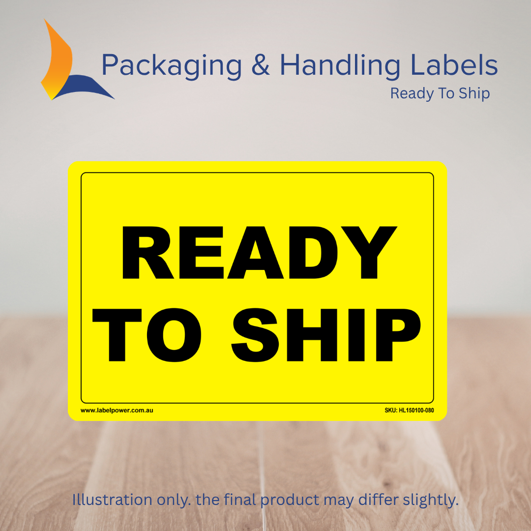 150mm x 100mm Ready To Ship Labels – 500 Per Roll (Multiple Colours)