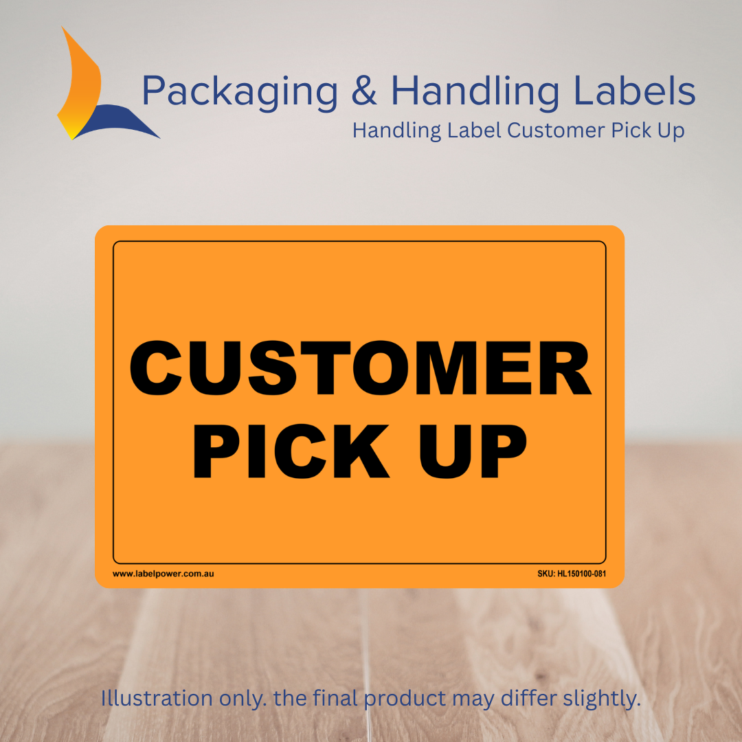 150mm x 100mm Customer Pick Up Labels – 500 Per Roll (Multiple Colours)