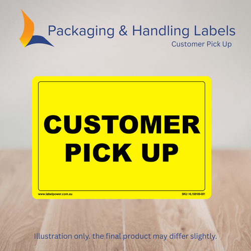 150mm x 100mm Customer Pick Up Labels – 500 Per Roll (Multiple Colours)