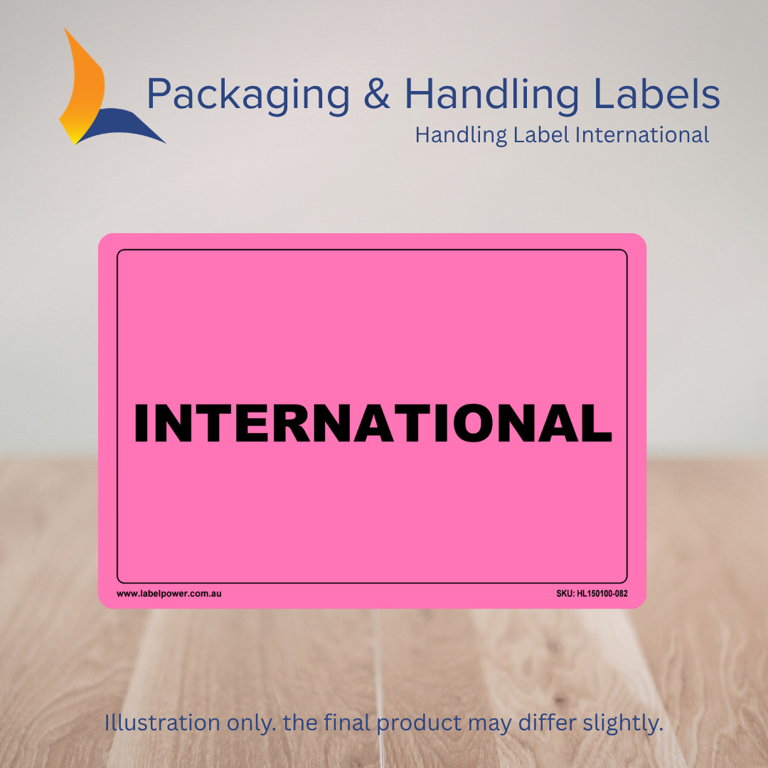 150mm x 100mm International Labels – 500 Per Roll (Multiple Colours)