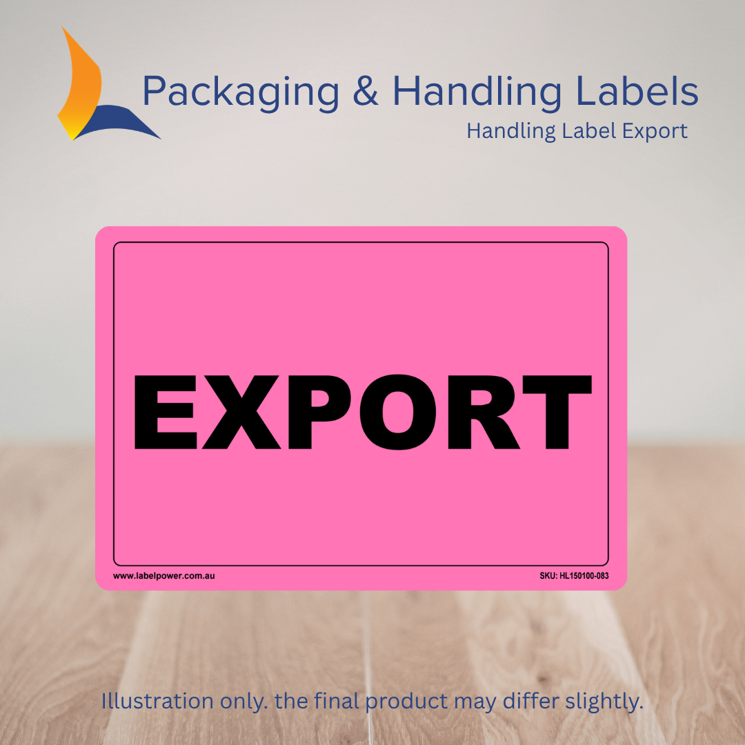 150mm x 100mm Export Labels – 500 Per Roll (Multiple Colours)