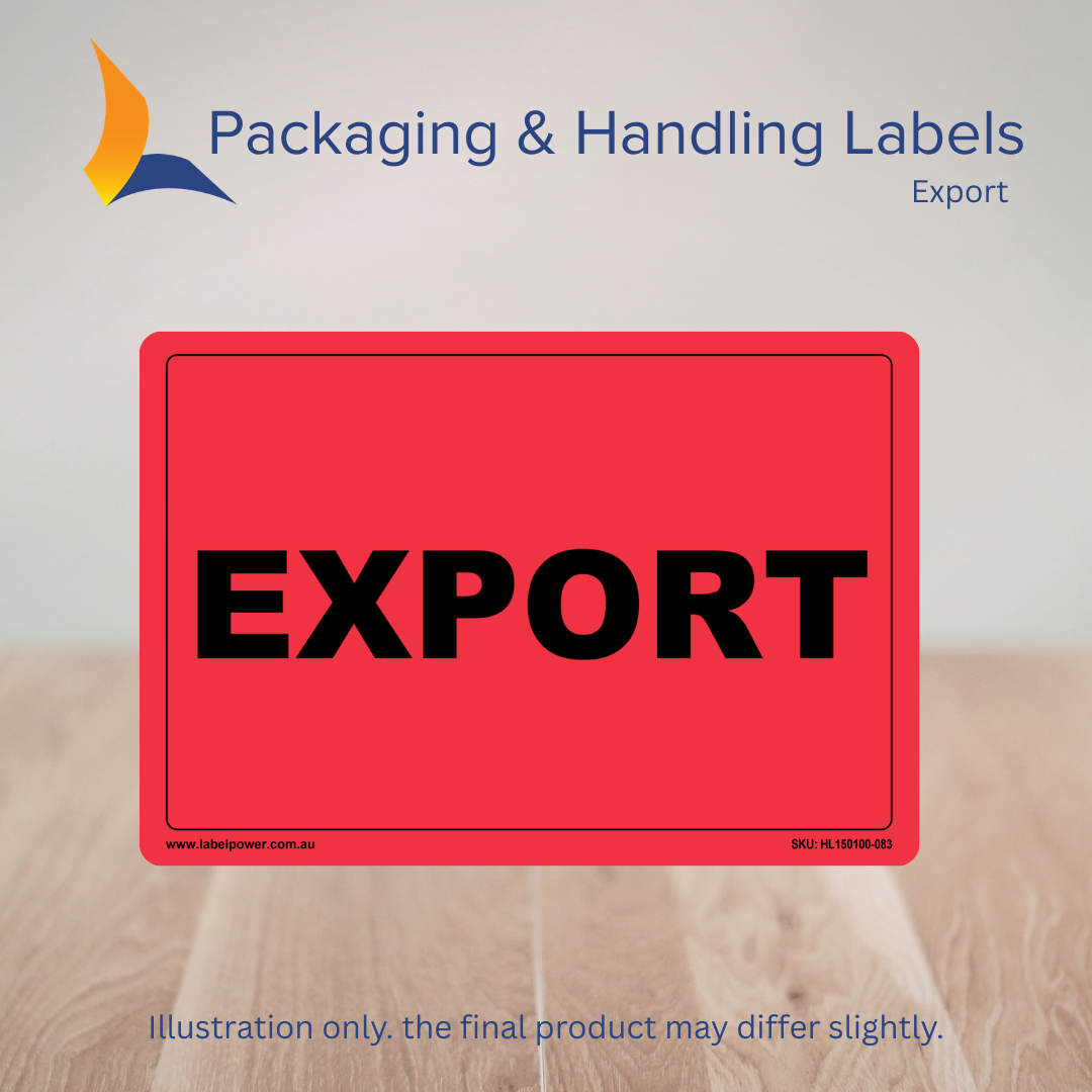 150mm x 100mm Export Labels – 500 Per Roll (Multiple Colours)