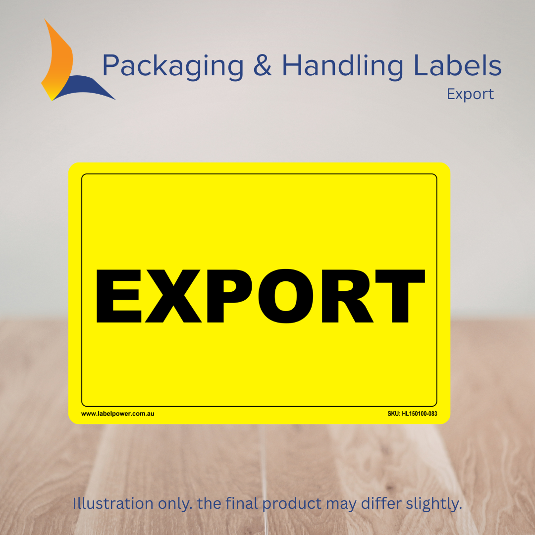 150mm x 100mm Export Labels – 500 Per Roll (Multiple Colours)
