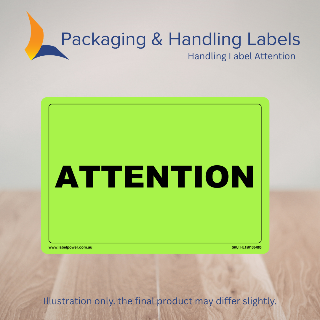 150mm x 100mm Attention Labels – 500 Per Roll (Multiple Colours)