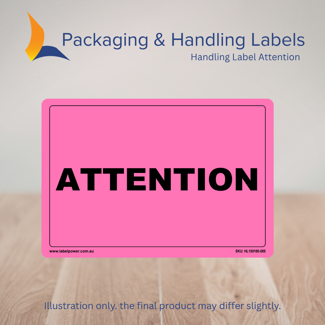 150mm x 100mm Attention Labels – 500 Per Roll (Multiple Colours)