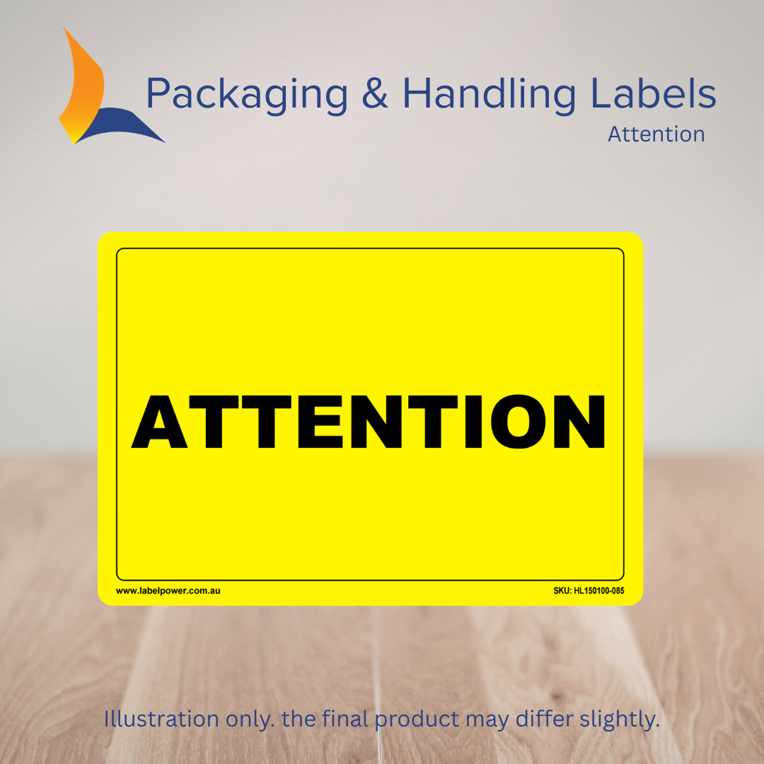 150mm x 100mm Attention Labels – 500 Per Roll (Multiple Colours)