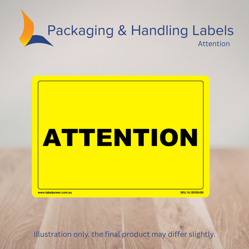 150mm x 100mm Attention Labels – 500 Per Roll (Multiple Colours)