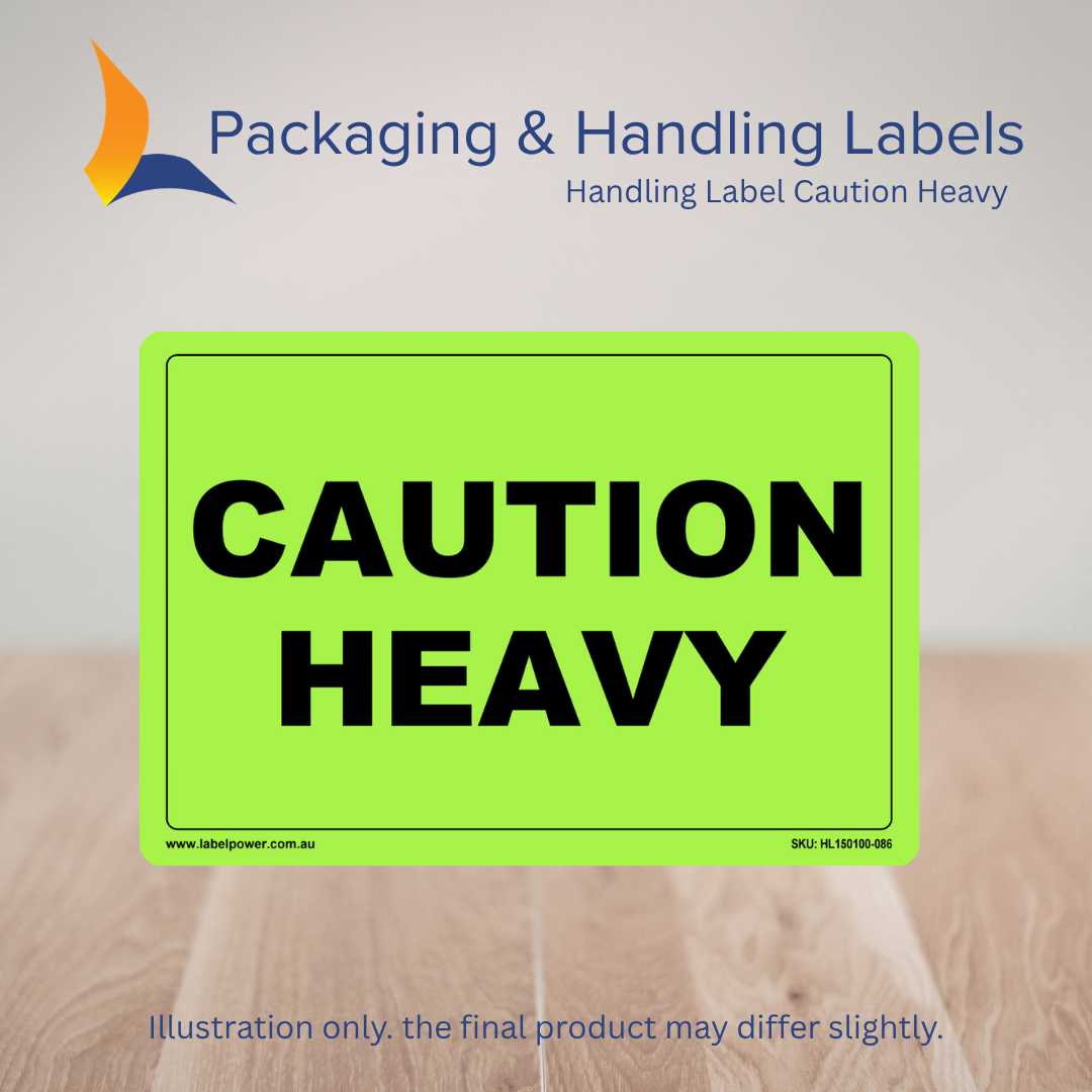 150mm x 100mm Caution Heavy Labels – 500 Per Roll (Multiple Colours)